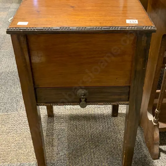 Small Single Drawer Tilt Top Occasional Cabinet