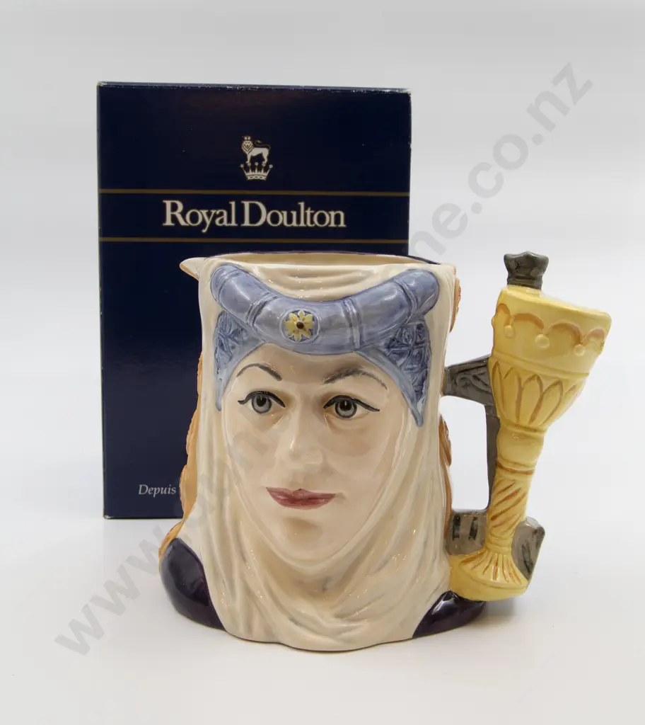 Boxed Large RD Character Jug "King Arthur & Guinevere" Image 1++