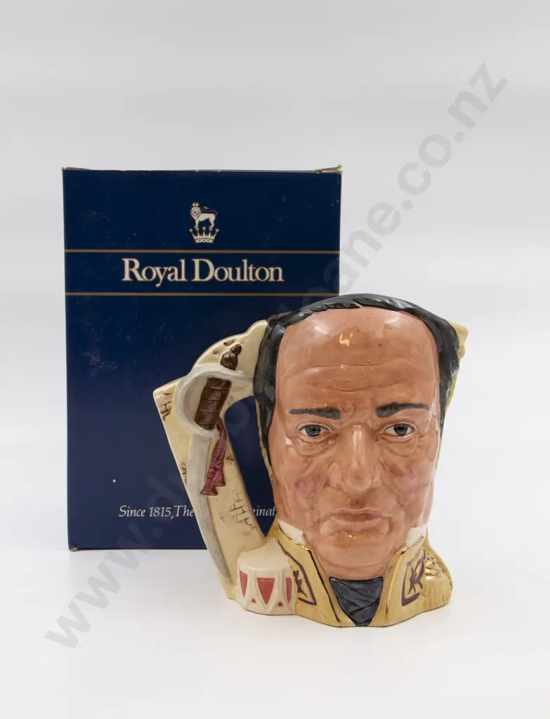 Boxed Large RD Character Jug "Davy Crockett/Antonio Lopez de Santa Anna" Image 1++
