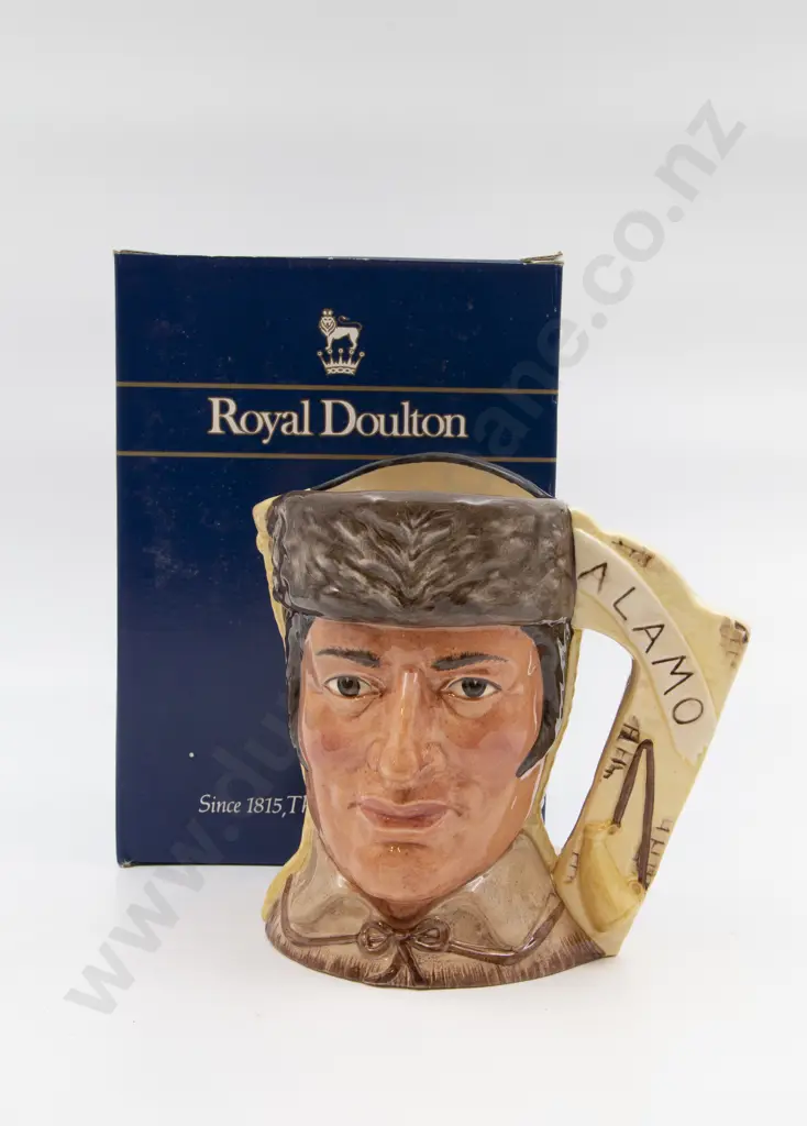 Boxed Large RD Character Jug "Davy Crockett/Antonio Lopez de Santa Anna" Image 1++