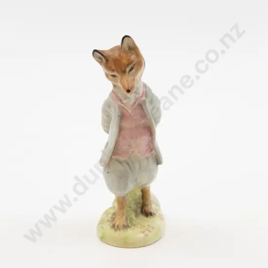 Beswick Beatrix Potter's "Foxy Whiskered Gentlemen" With Gold Backstamp
