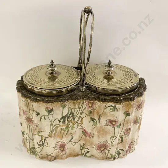 RD Double Barrel Biscuit Jar (Faults)