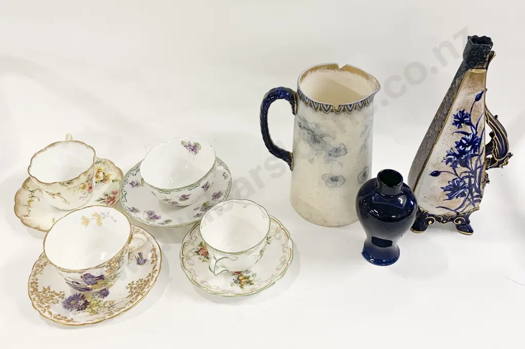 Four RD Tea Cups and Saucers Together With Three Various Jugs (Damaged) Image 1++