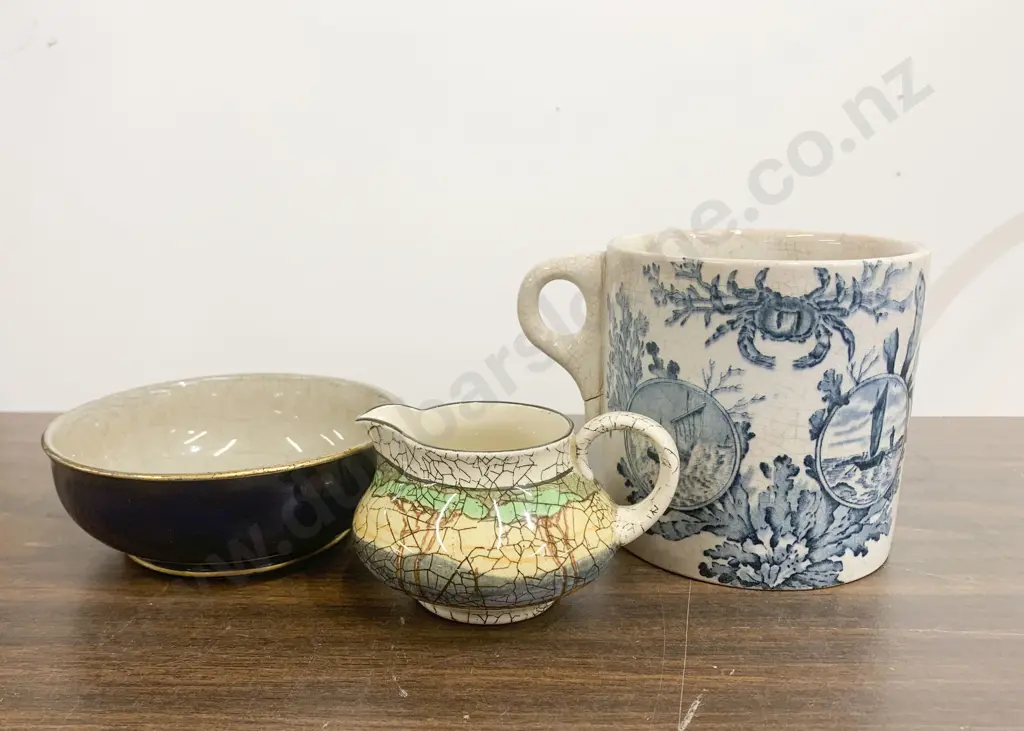 Early Doulton Bowl Together With Jug and Breakfast Mug Image 1++