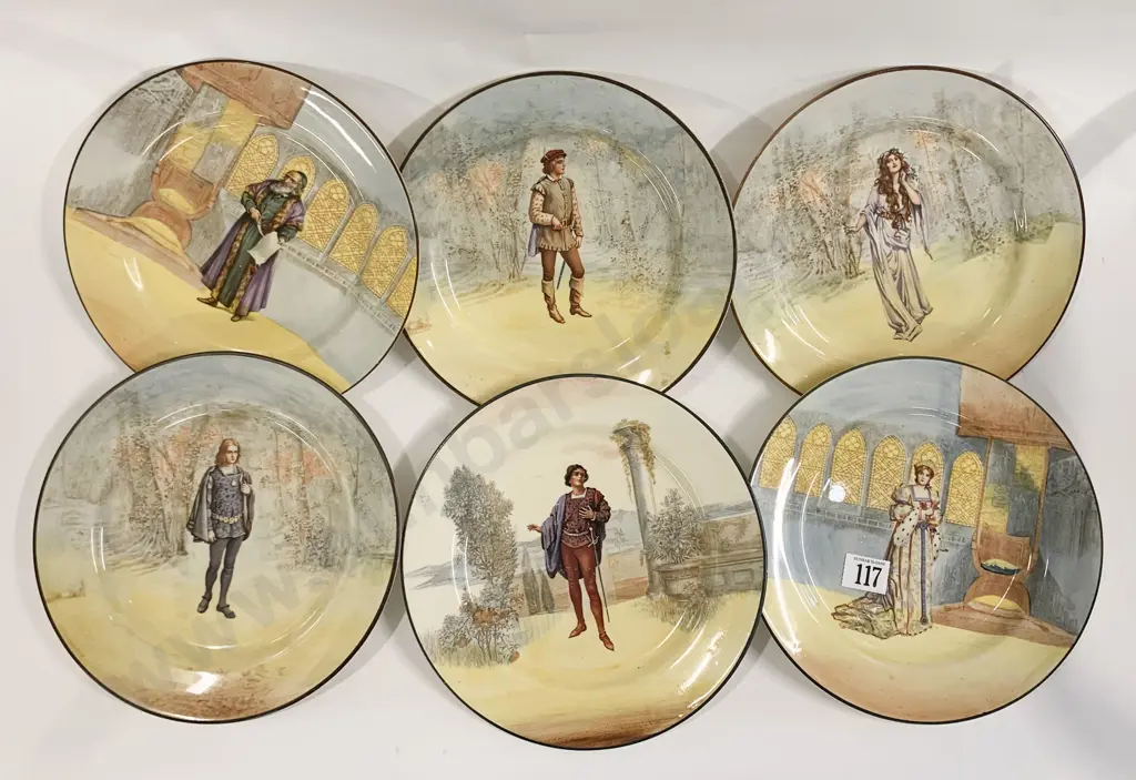 Six RD Shakespeare Series Plates Image 1++