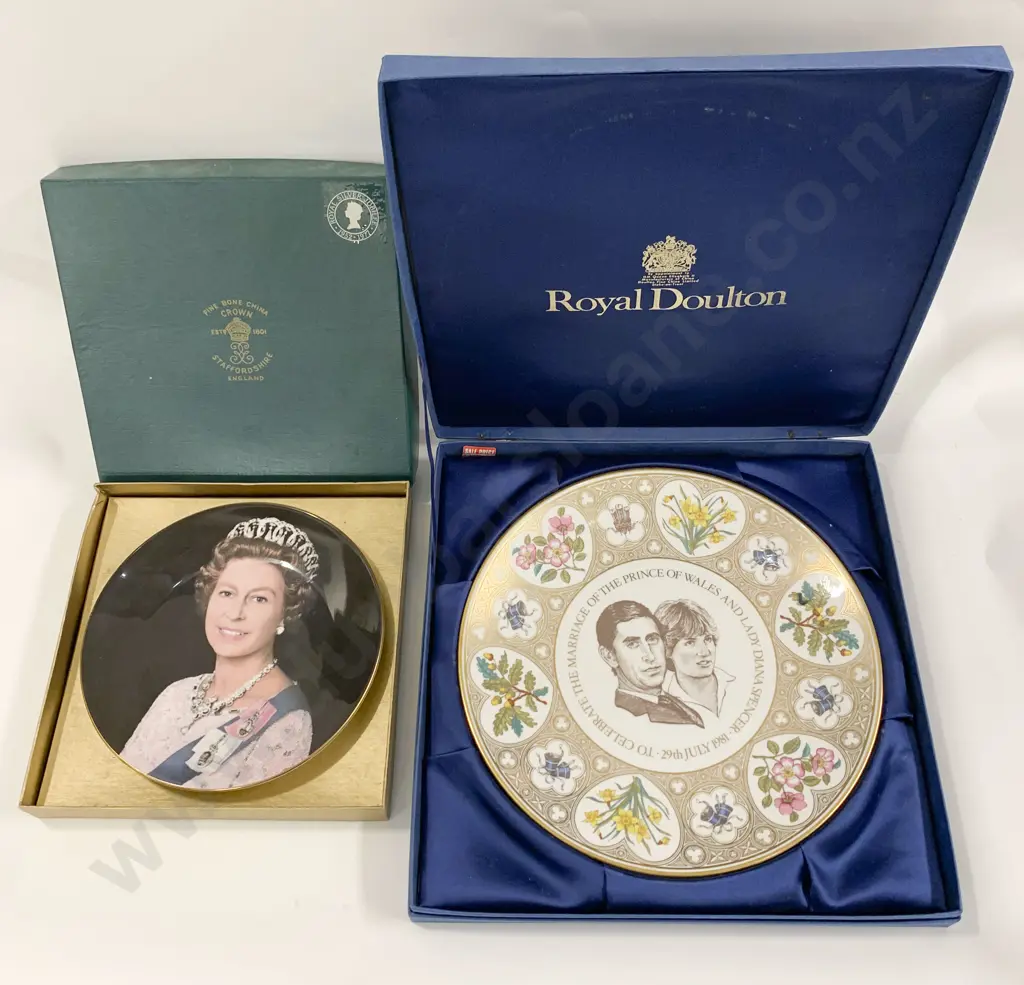 RD Charles and Diana Wedding Commemorative Plate Together With Crown Staffordshire Silver Jubilee Commemorative Plate Image 1++