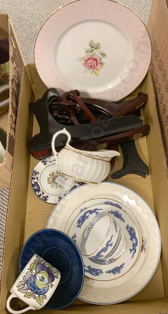 Small Qty of Assorted Fancy China and Plate Stands Including Staffordshire Trio Image 1++