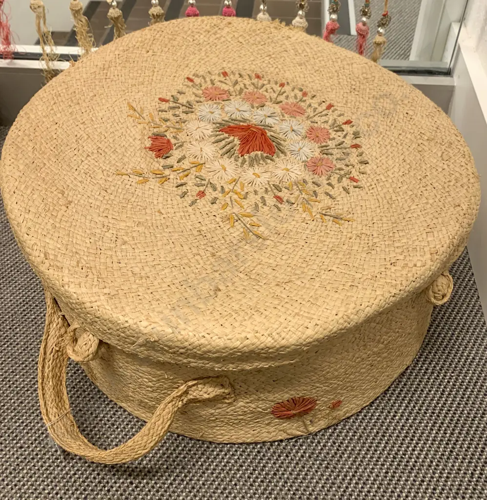 Woven Circular Hat Bag Together With Shoes and Advertising Cloth Bag Image 1++