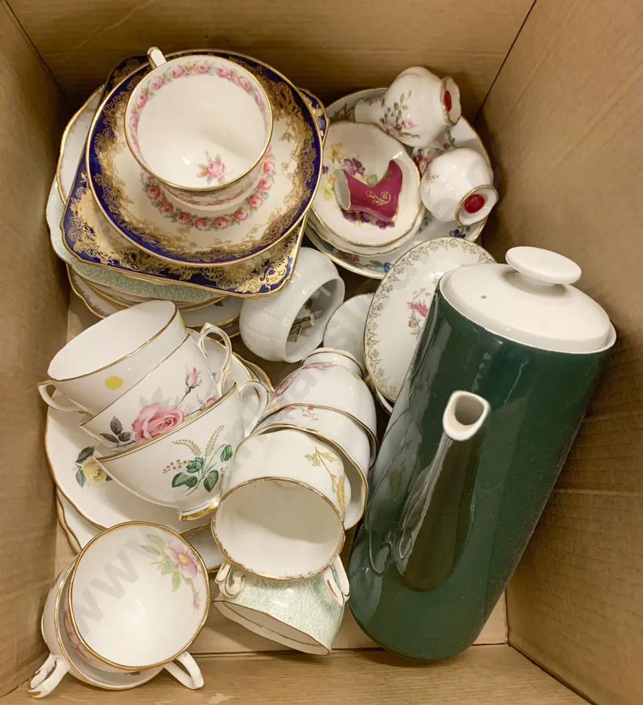 Qty of Assorted Fancy China Together With RD Coffee Pot Image 1++