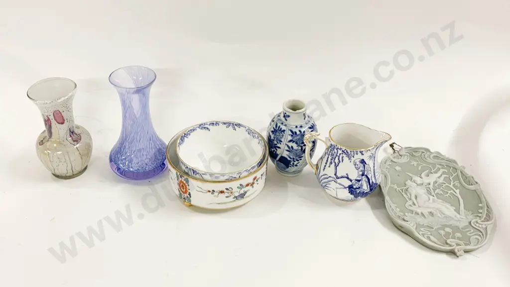 Small Qty of Assorted Including RCD Sugar and Cream With Two Small Art Glass Vases Image 1++