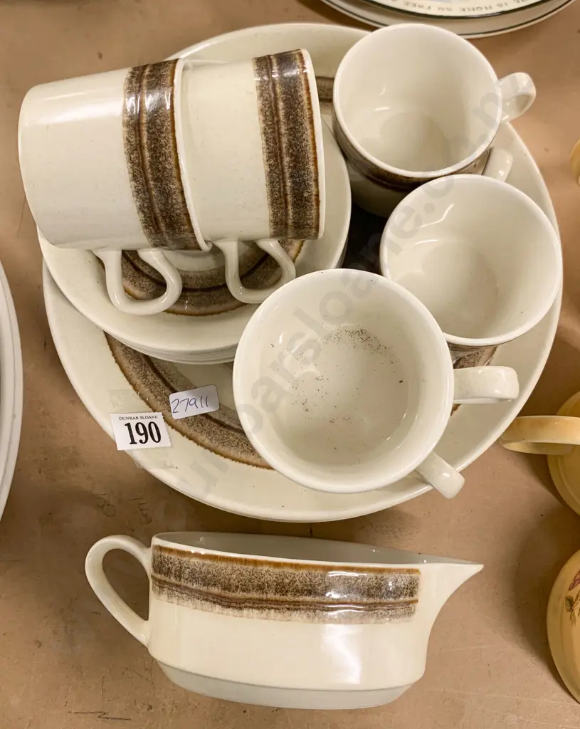 Crown Lynn "Earthstone" Part Dinner Set (20 Pieces) Image 1++