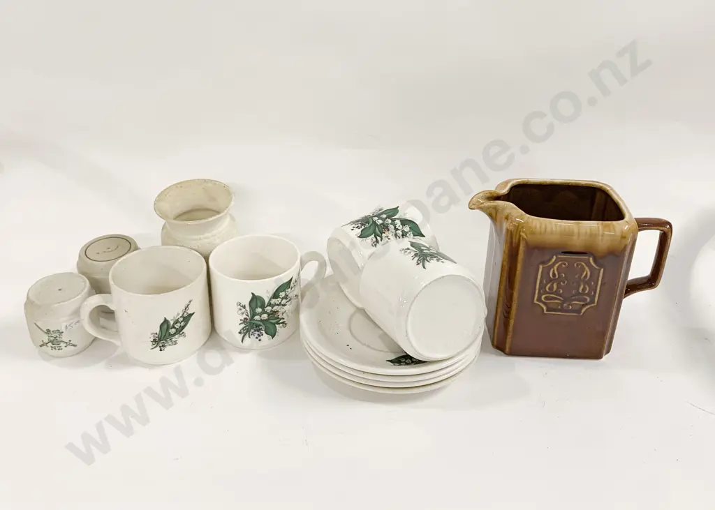 Qty of Assorted China With Pottery and Glass Ware Including Royal Commemorative Image 1++