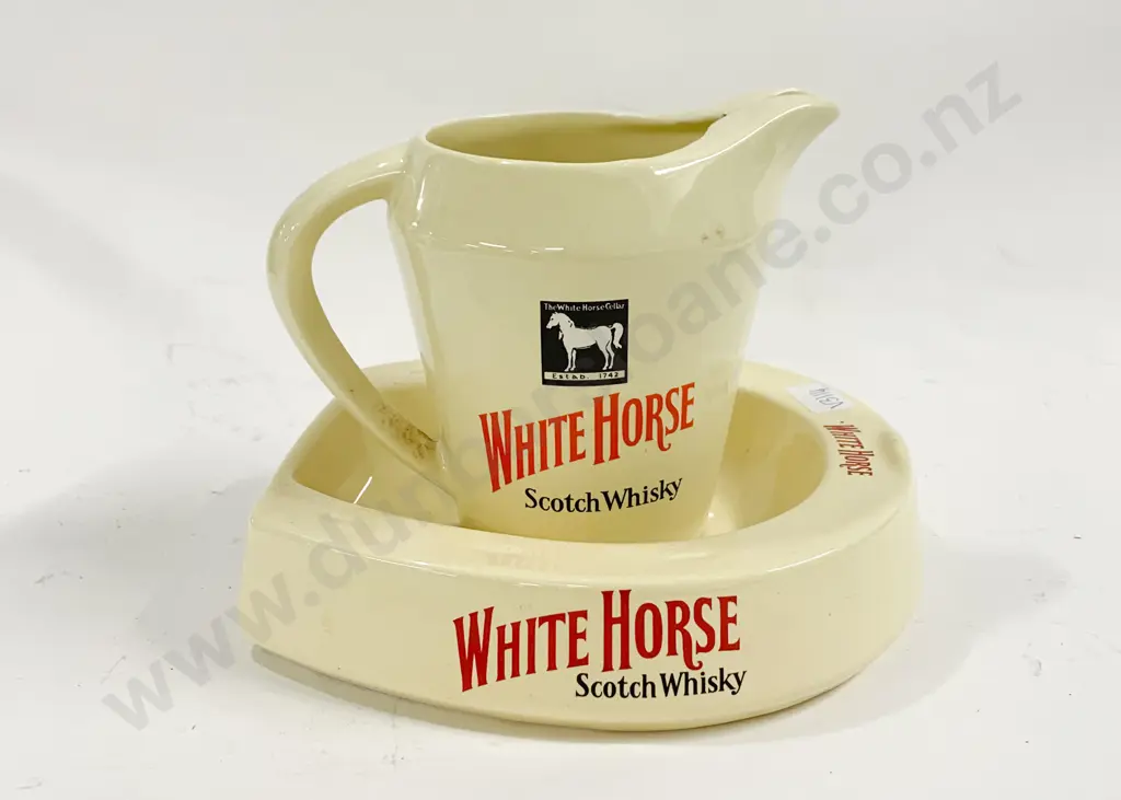 White Horse Scotch Whisky Advertising Jug and Ash Tray Image 1++