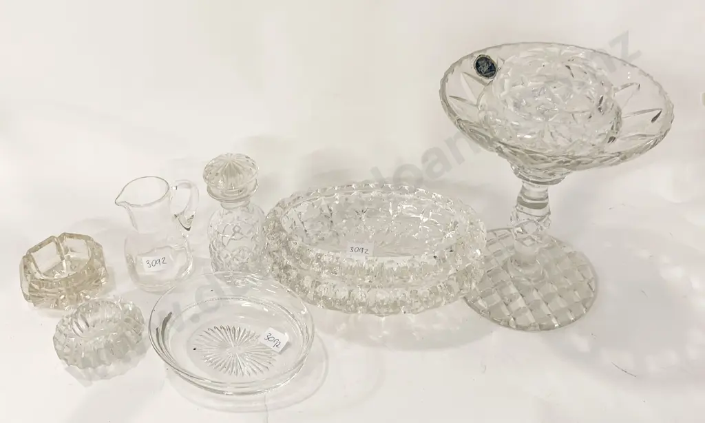 Qty of Crystal and Pressed Glass Ware Including Comport Image 1++