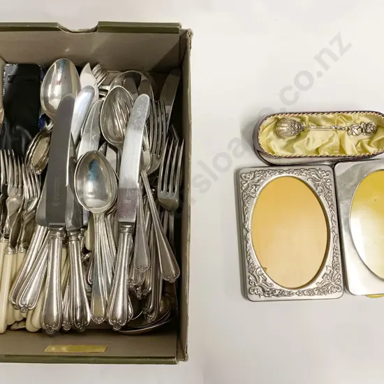 Qty of Assorted Cutlery and Photo Frames