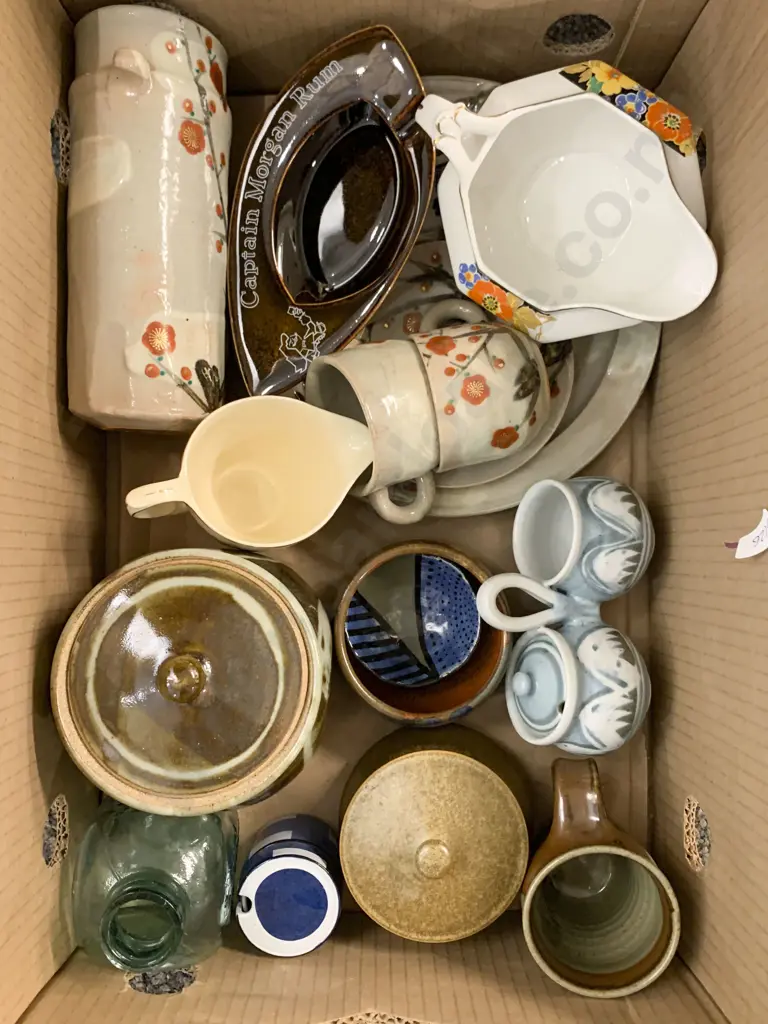 Box of Assorted Pottery Image 1++
