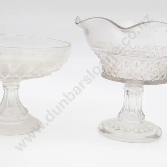Two Glass Comports