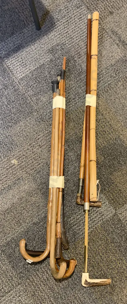 Qty of Assorted Walking Sticks Including One With Horse Measure Image 1++