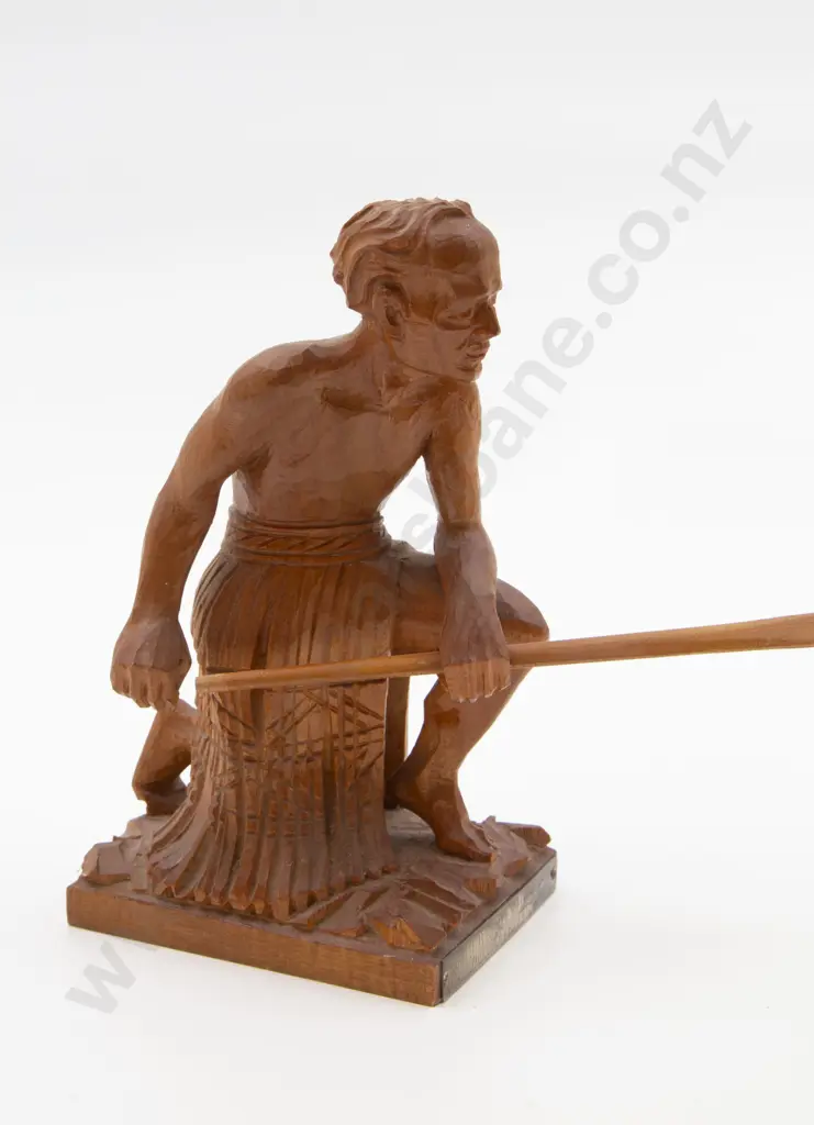 Wooden Maori Carved Figure Image 1++