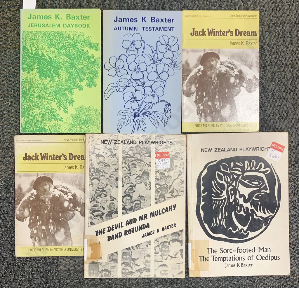 Six James K Baxter Poetical Booklets Image 1++