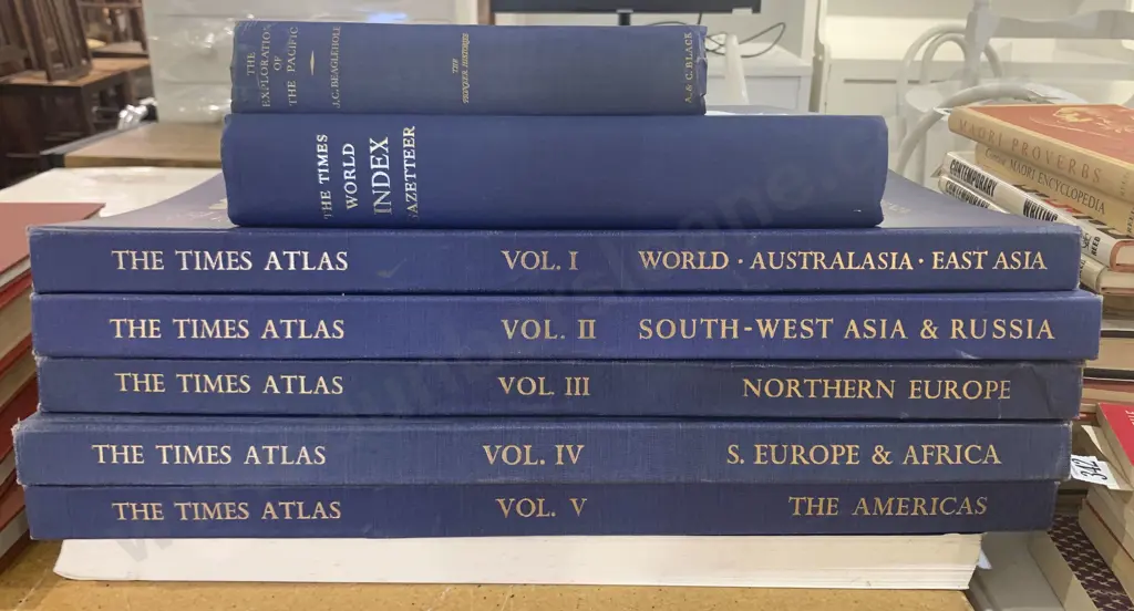 Seven Volumes The Times Atlas and Index Gazetteer Image 1++