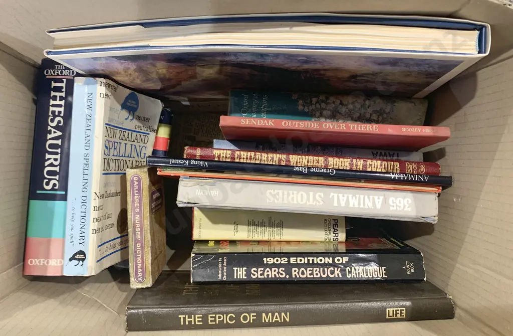 Box of Books Including NZ Romantic Landscape Image 1++