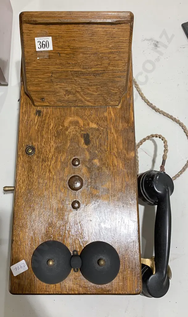 Vintage Wooden Cased Telephone Box Image 1++