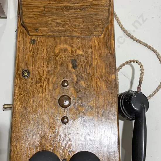 Vintage Wooden Cased Telephone Box
