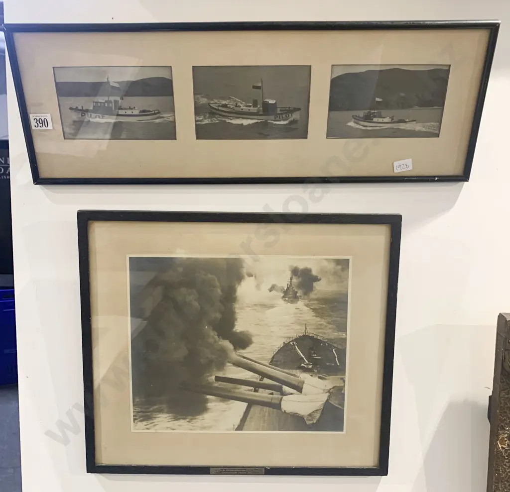 Two Framed Nautical Photographic Prints Including The HMS Renown Image 1++
