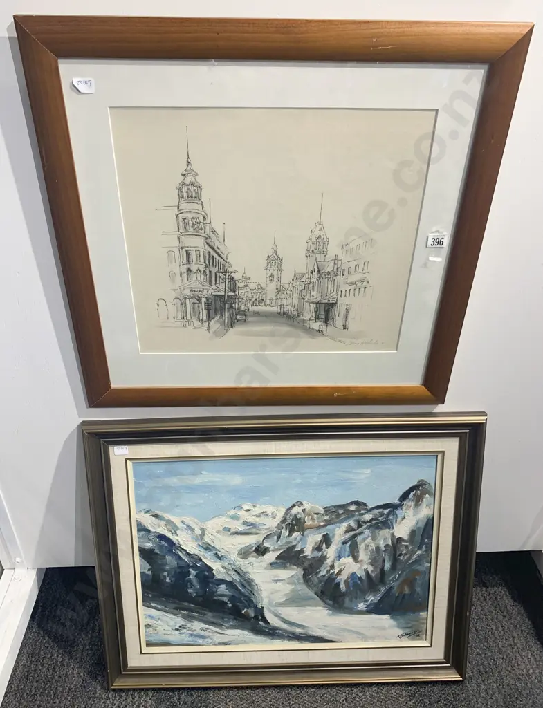 T. Anderson Mountain Scape Oil Together With Shona McFarlane Print Image 1++