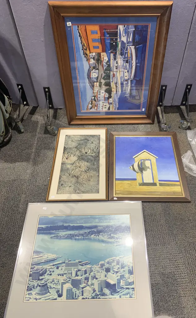 Four Framed Prints and Originals Image 1++