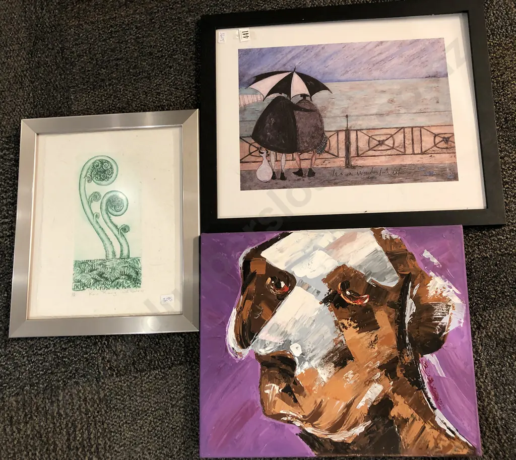 Jill Roche Limited Edition Print Together With Other Print and Canvas Work Image 1++