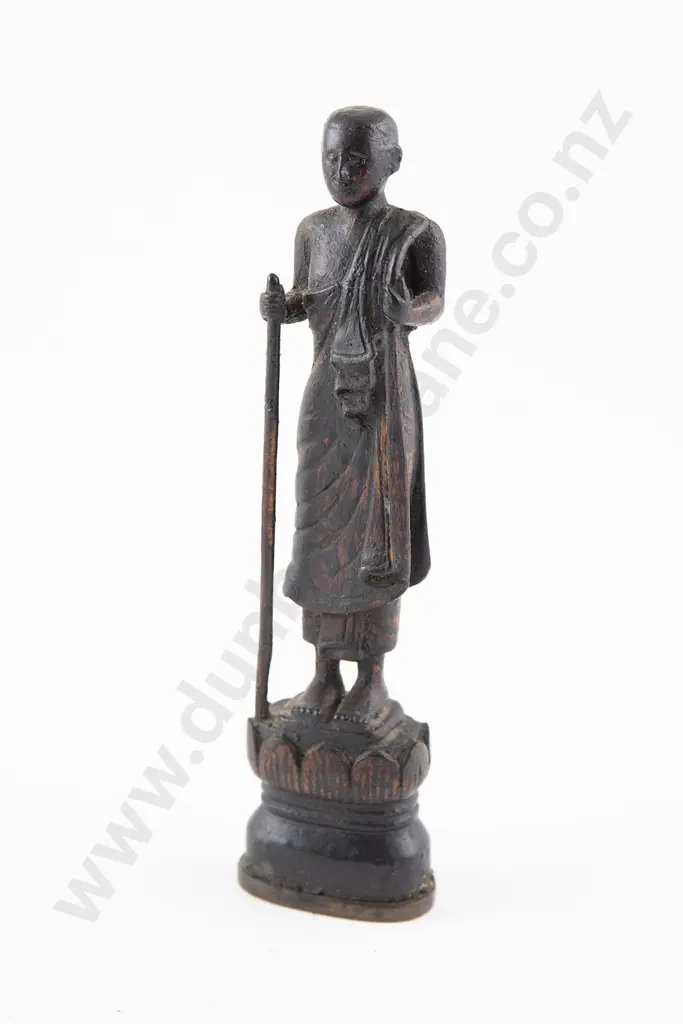 19th Century Carved figure of a monk Image 1++