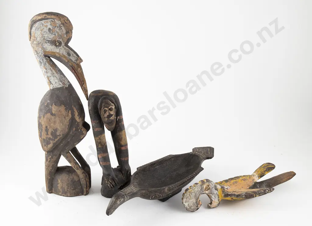 Four Papua New Guinea Sepik river region items Image 1++