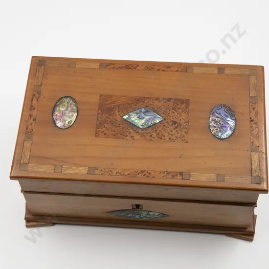 New Zealand Rewarewa and Kauri Jewellery Box