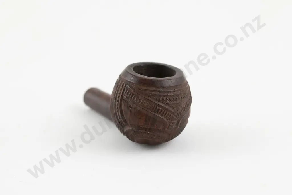 Ngata Tarawhai Carved Wheku head pipe bowl Image 1++