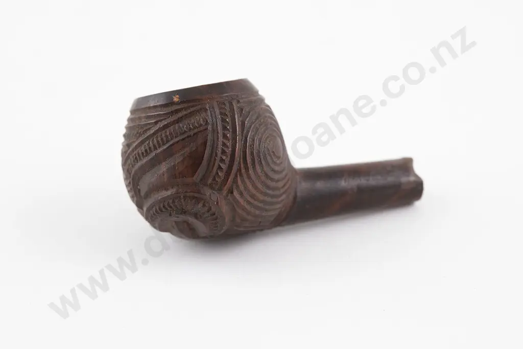 Ngata Tarawhai Carved Wheku head pipe bowl Image 1++
