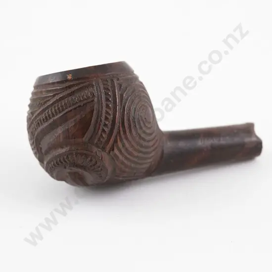 Ngata Tarawhai Carved Wheku head pipe bowl