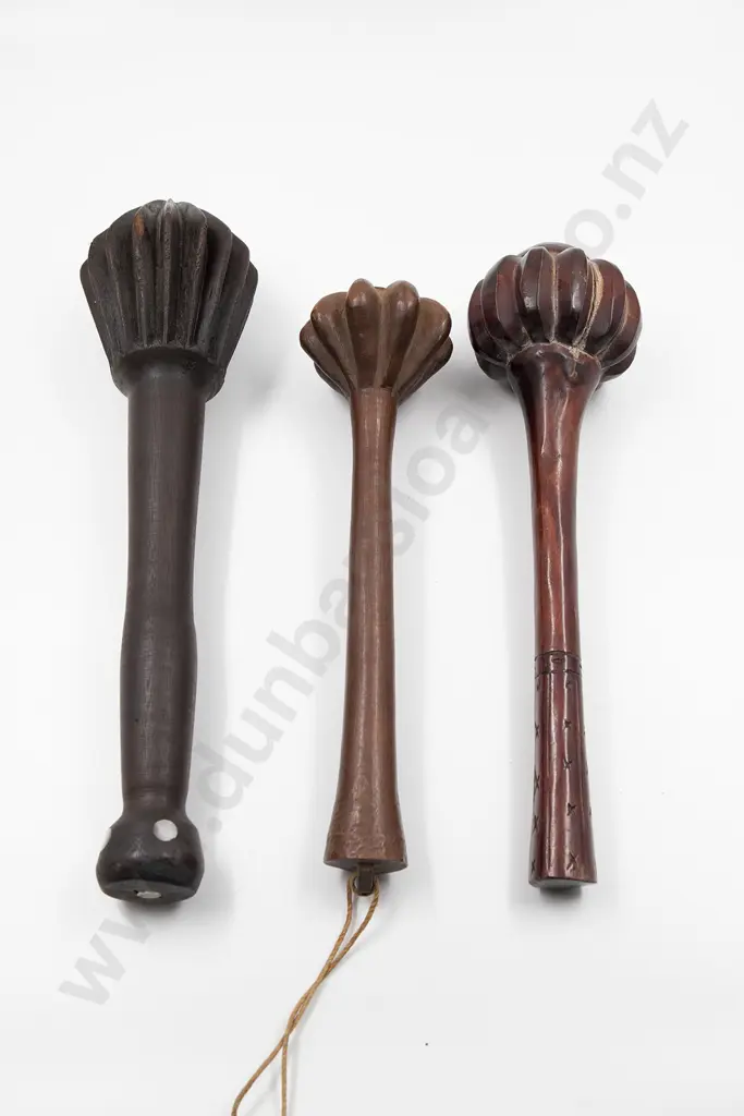 Three Fijian ula (throwing clubs) Image 1++