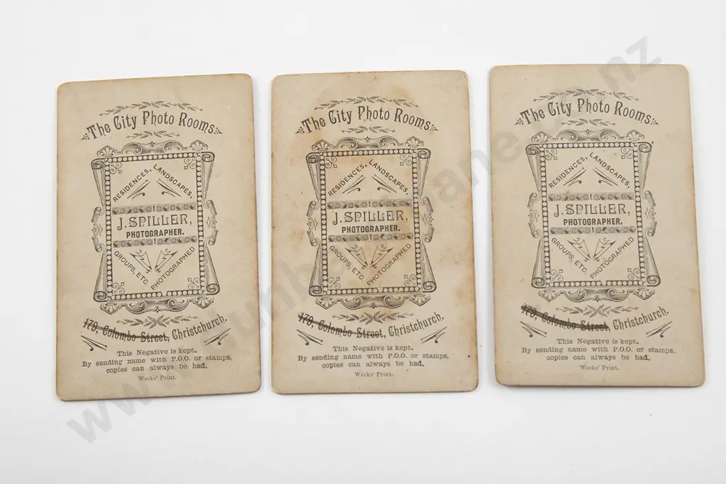 Three J Spiller City Photo Rooms  Carte De Visite after Elizabeth Pulman Image 1++