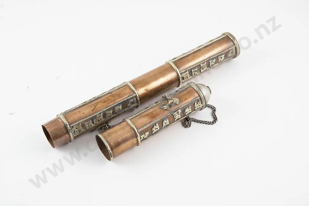 Tibetan Copper scroll case Image 1++