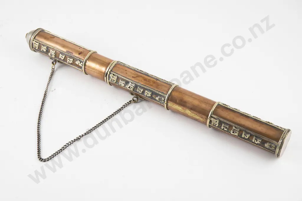 Tibetan Copper scroll case Image 1++