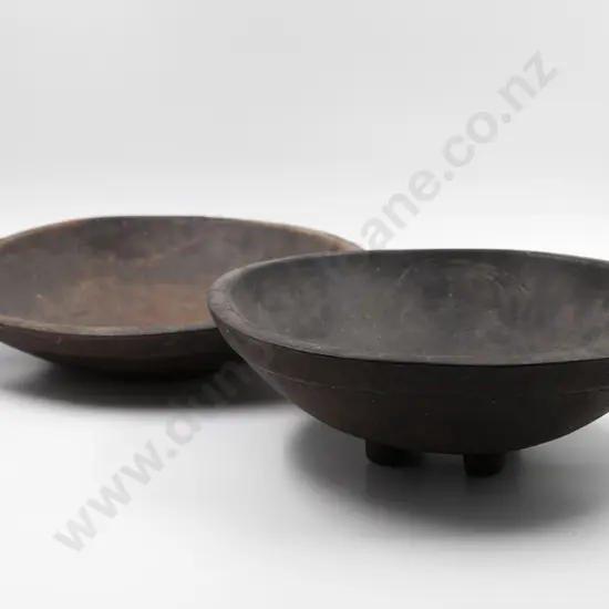 Papua New Guinea  hard wood food bowls (2)
