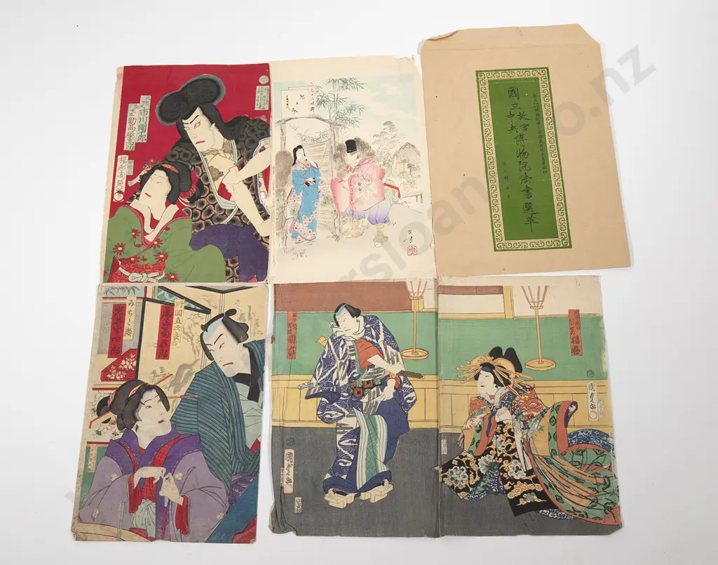 Four Japanese Ukiyo-e ( Japanese woodblock prints ) Image 1++