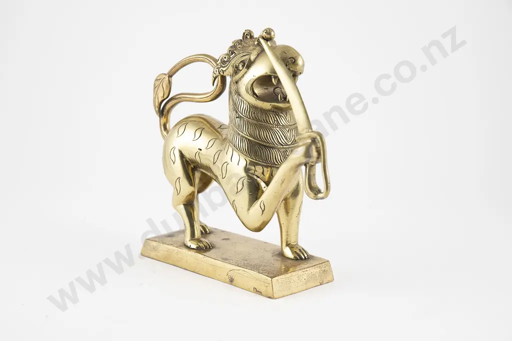 Cast Brass Mythical temple Guardian Figure Image 1++