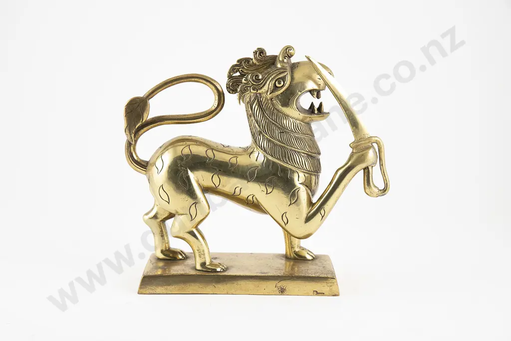 Cast Brass Mythical temple Guardian Figure Image 1++