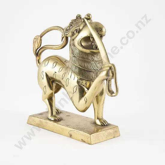 Cast Brass Mythical temple Guardian Figure