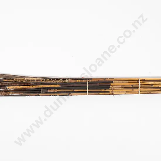 Large group of Papua New Guinea Arrows and spears and two bows