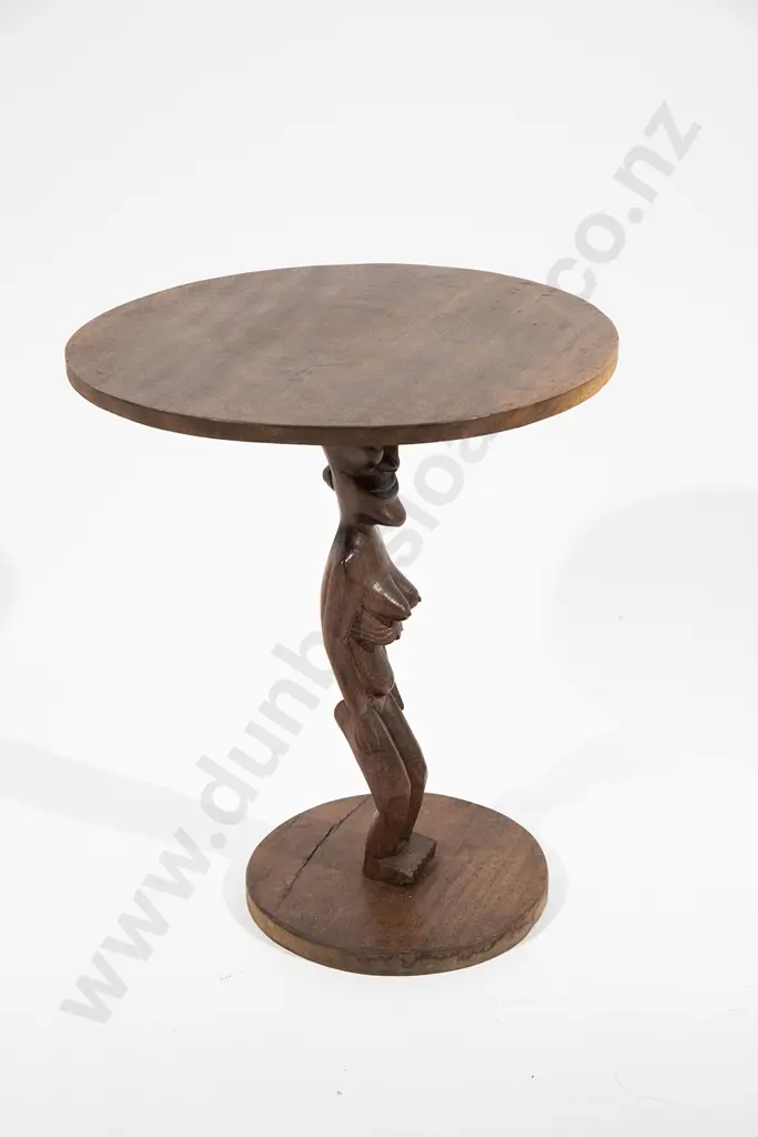 Pedestal table with Easter Island figural support Image 1++