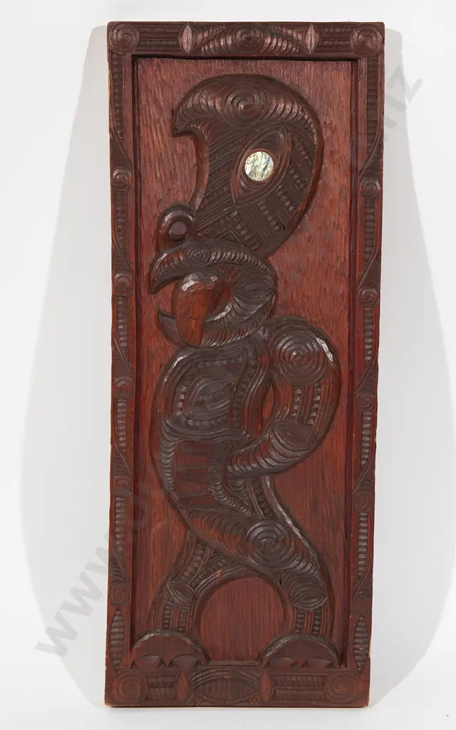 Carved Panel with a Side Profile Manaia Image 1++